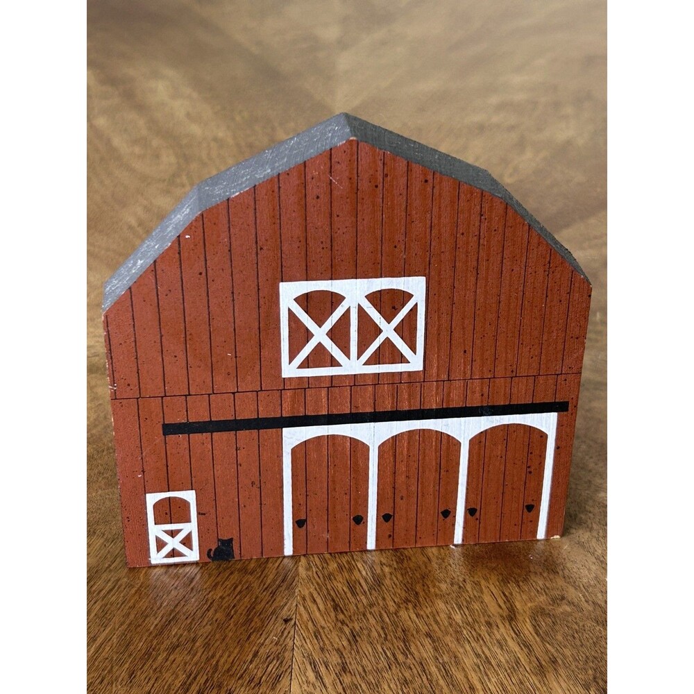 Vintage 1991 Cats Meow Village Mail Pouch Tobacco Barn Signed Faline Fall Series